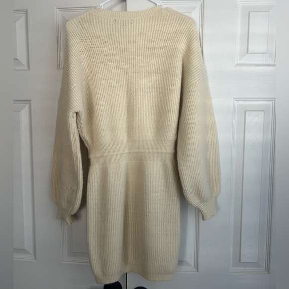 Lulu's Cream Ribbed Sweater Dress - Picture 3 of 3